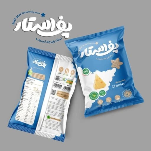 اسنک گیاهی چهار غله پف استار در طعم های مختلف — تصویر ۷