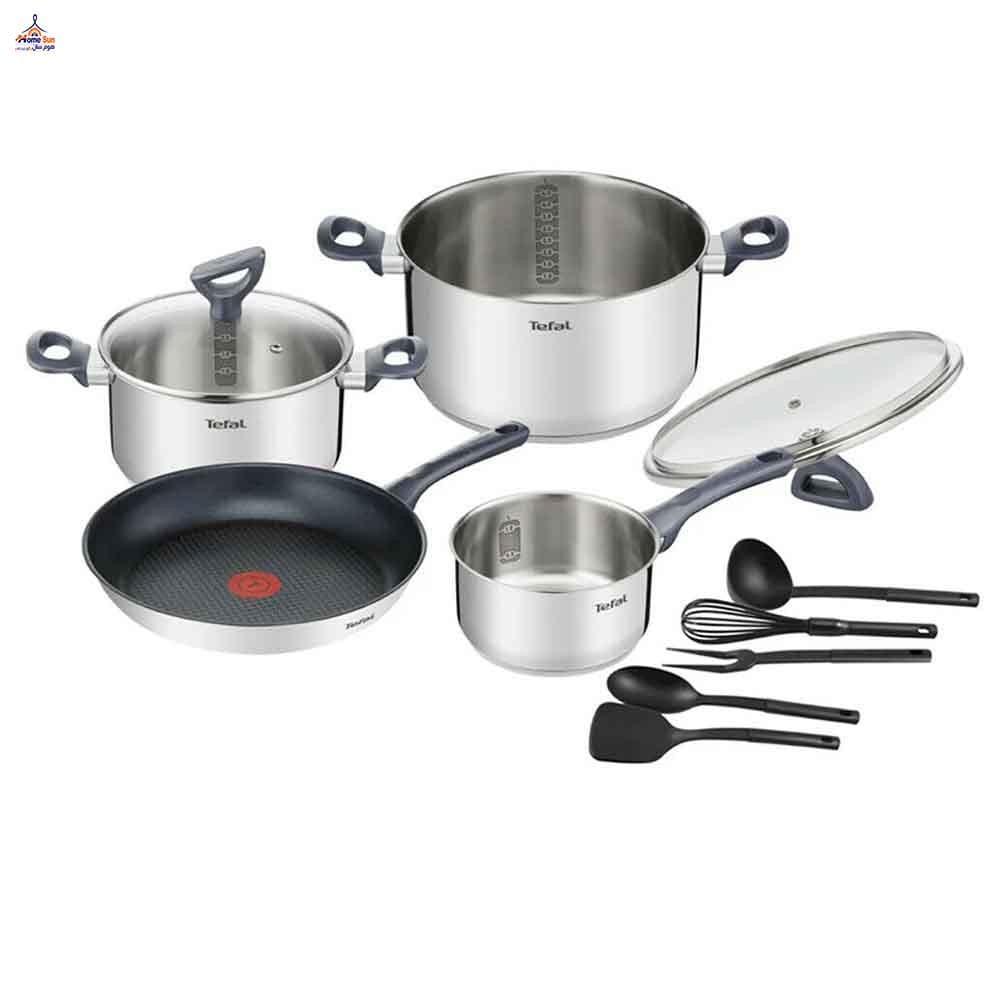 سرویس قابلمه 11 پارچه استیل تفال مدل دیلی کوک