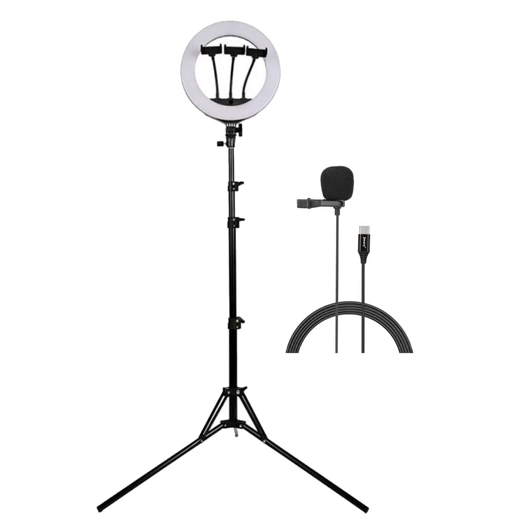 کیت رینگ لایت جی ماری Jmary Ring Light FM-18R +‌ پایه MT-75 و میکروفن MiroTech MT-M1Jmary Ring Light FM-18R — تصویر ۲