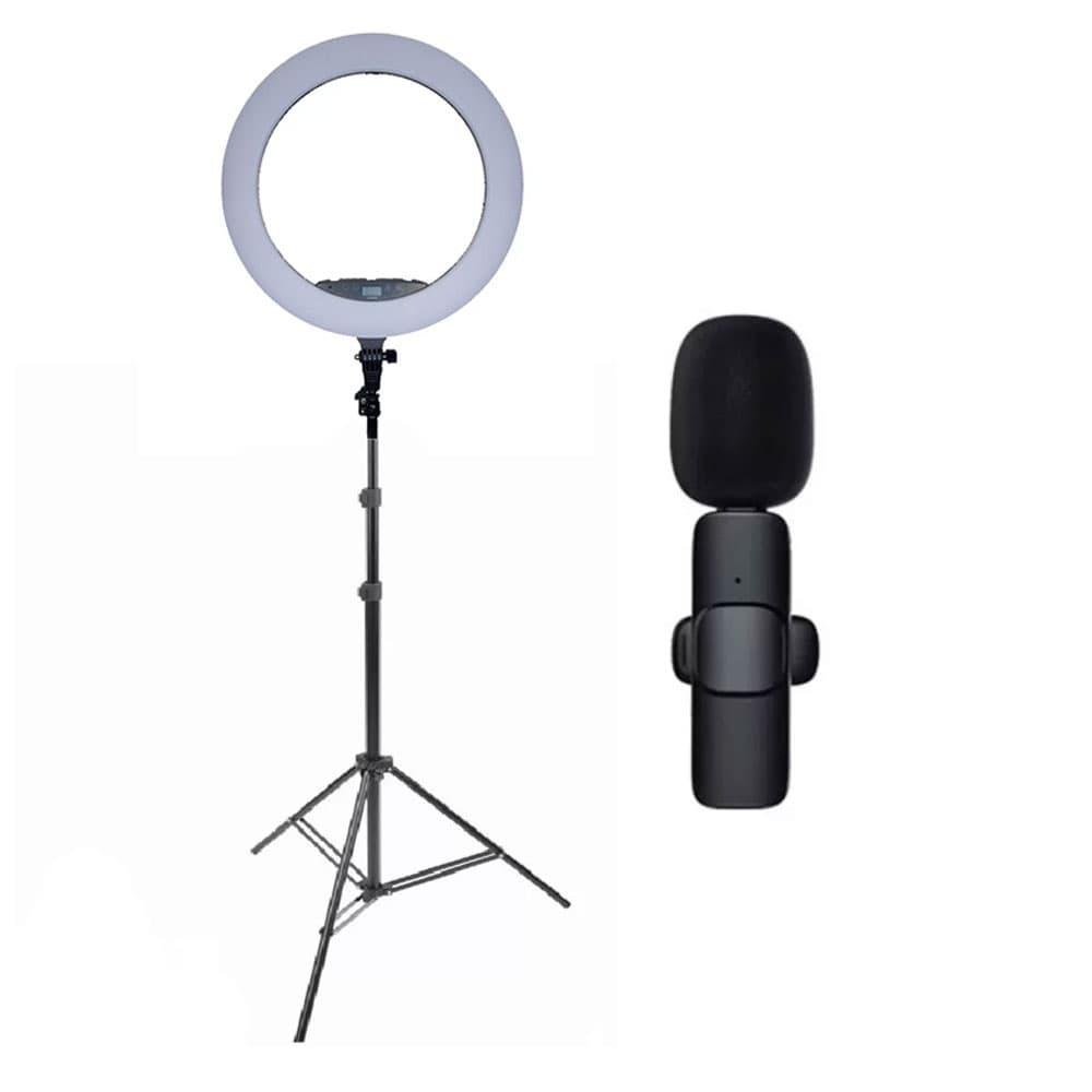 کیت پیشنهادی بلاگری 20: رینگ لایت Ky-bk448II + پایه + میکروفن بیسیم