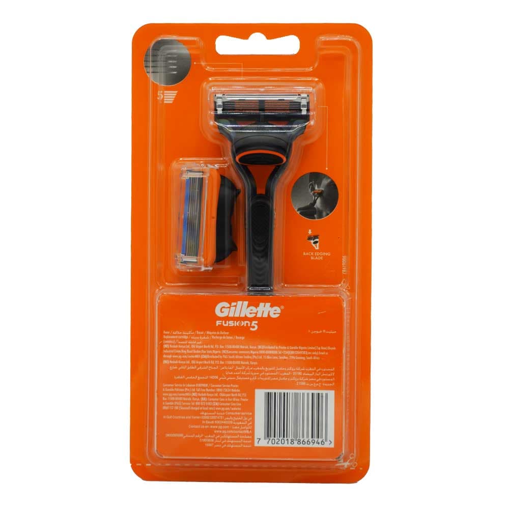 دسته تیغ ژیلت GILLETTE اصل لهستان مدل فیوژن 5 به همراه 2 تیغ — تصویر ۳