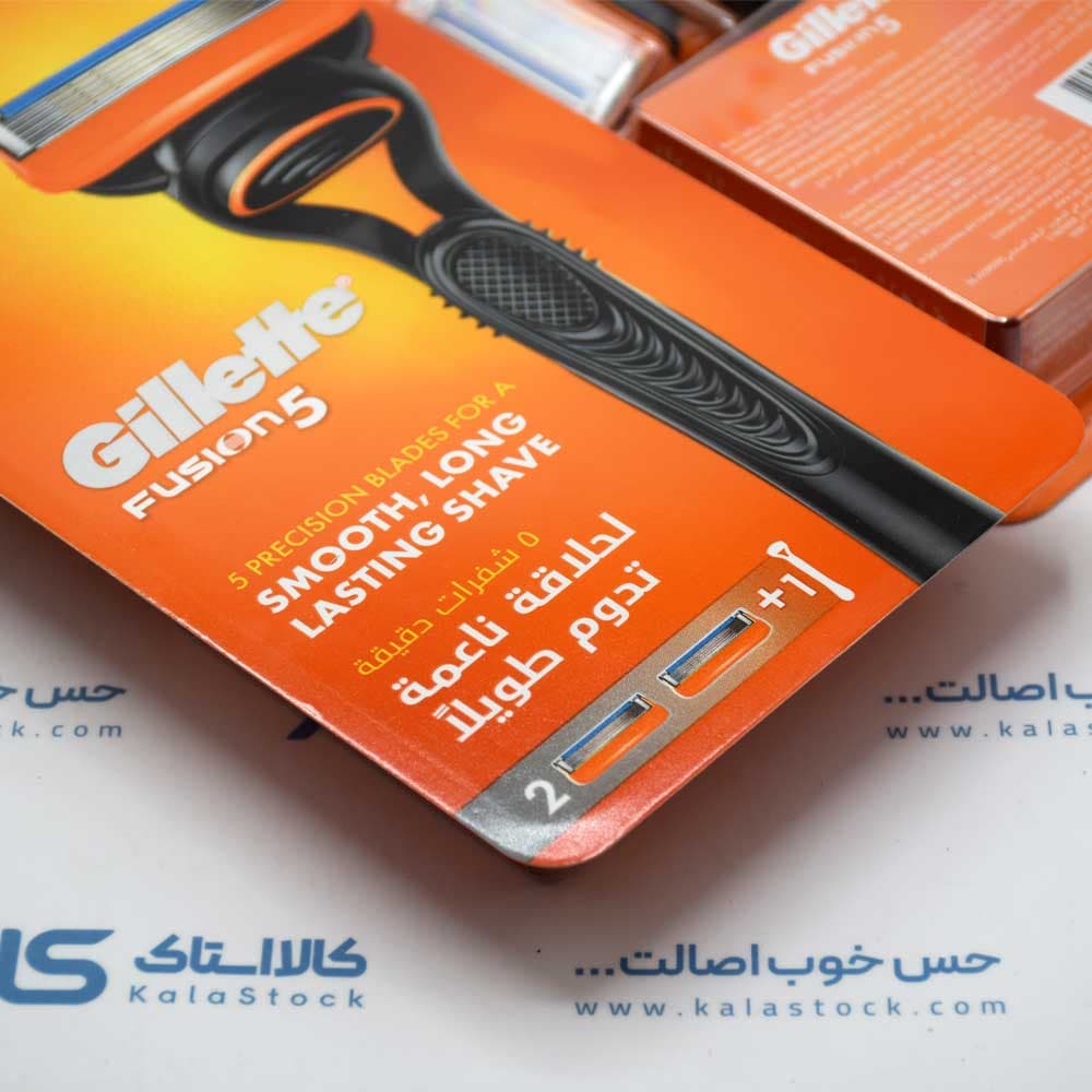دسته تیغ ژیلت GILLETTE اصل لهستان مدل فیوژن 5 به همراه 2 تیغ — تصویر ۸