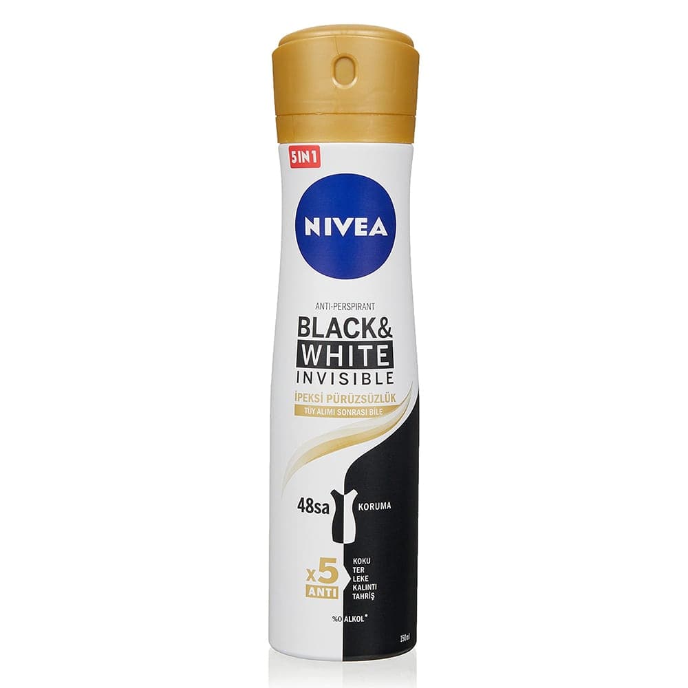 اسپری ضد تعریق زنانه نیوآ NIVEA اصل Black and White Silky Smooth حجم 150 میلی لیتر