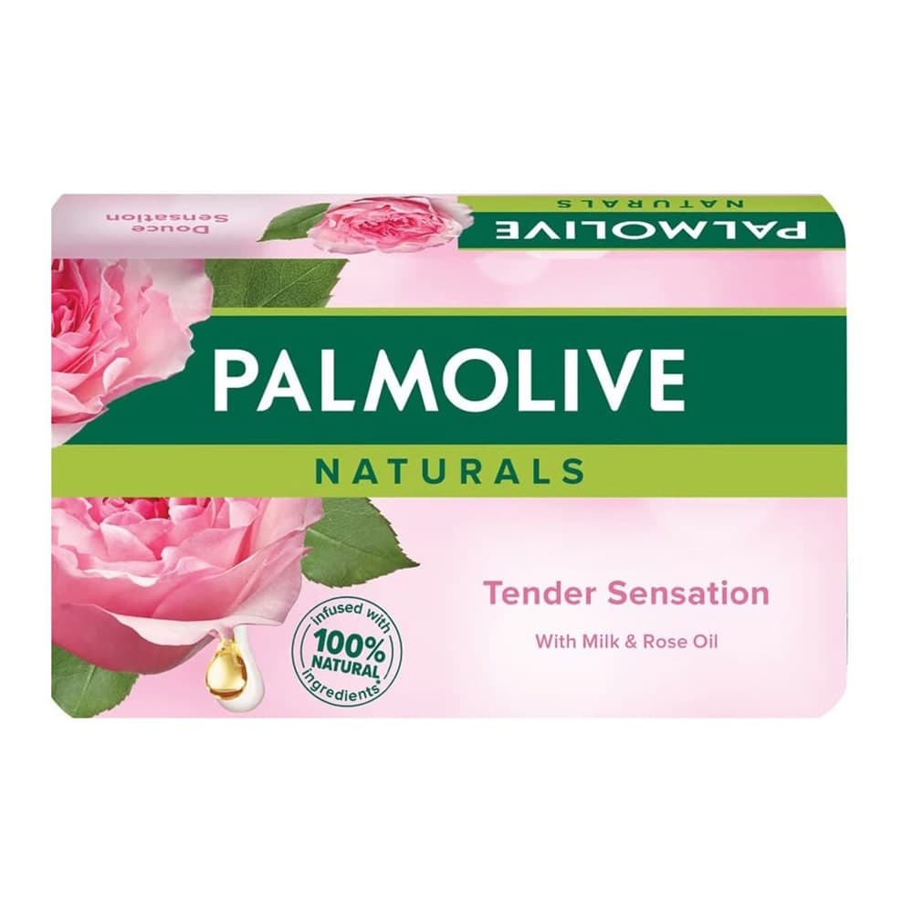 صابون پالمولیو PALMOLIVE اصل عربستان مدل شیر و روغن گل رز وزن 170 گرم — تصویر ۳