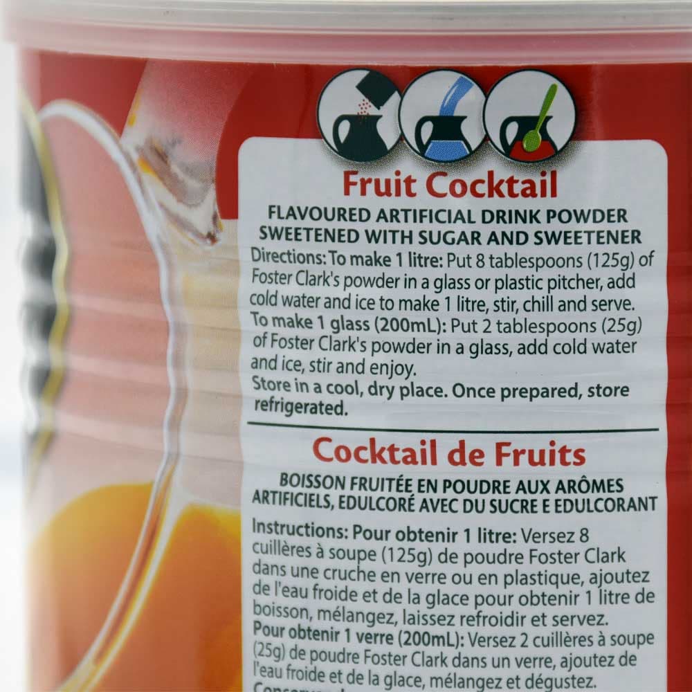 پودر شربت فوستر کلارکس FOSTER CLARK’s اصل اروپایی با طعم کوکتل میوه 900 گرمی — تصویر ۸