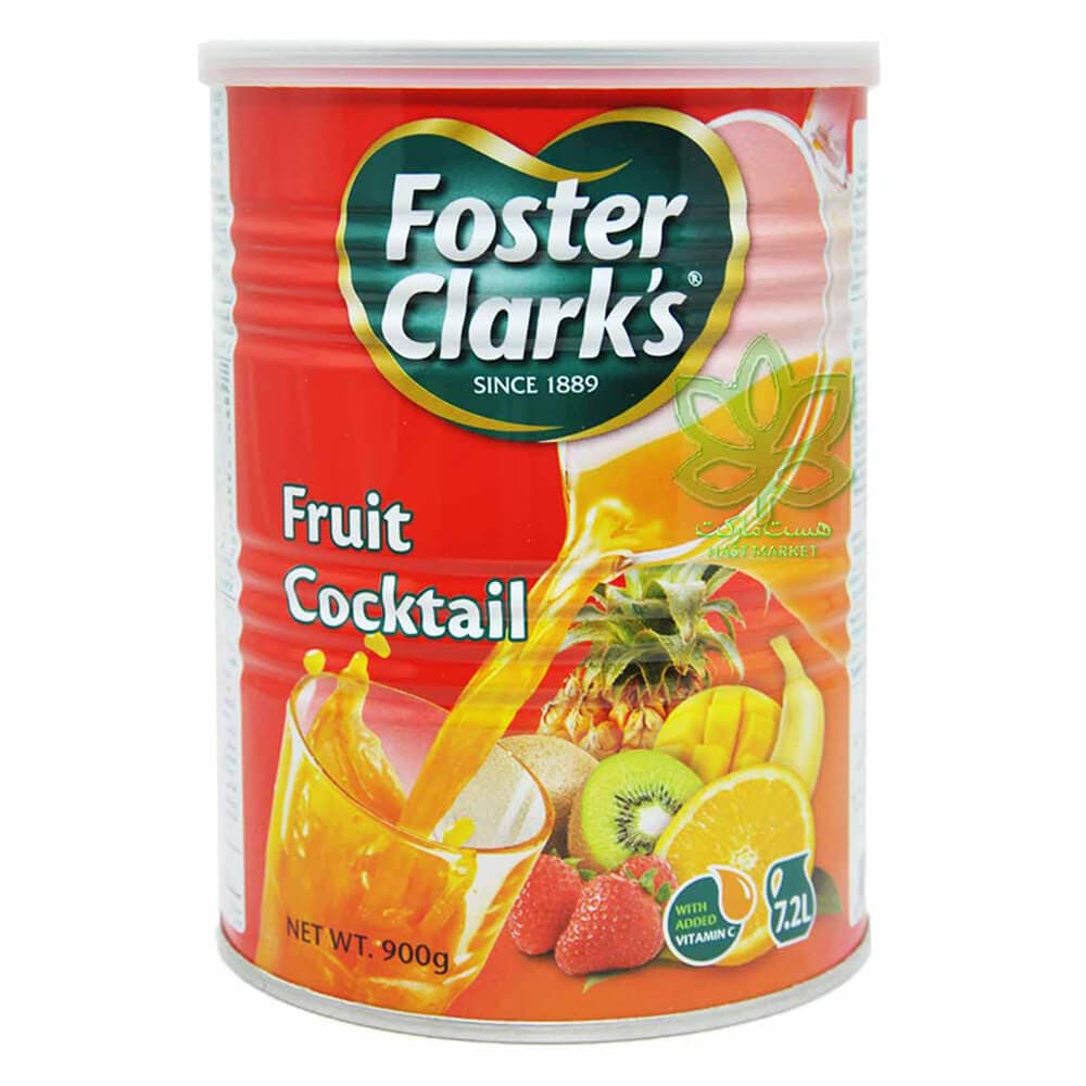 پودر شربت فوستر کلارکس FOSTER CLARK’s اصل اروپایی با طعم کوکتل میوه 900 گرمی