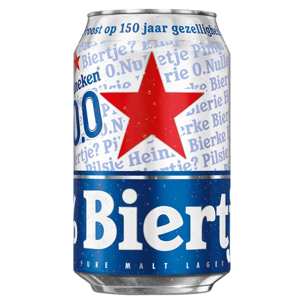 آبجو هلندی بدون الکل هاینکن HEINEKEN قوطی حجم 330 میلی لیتر