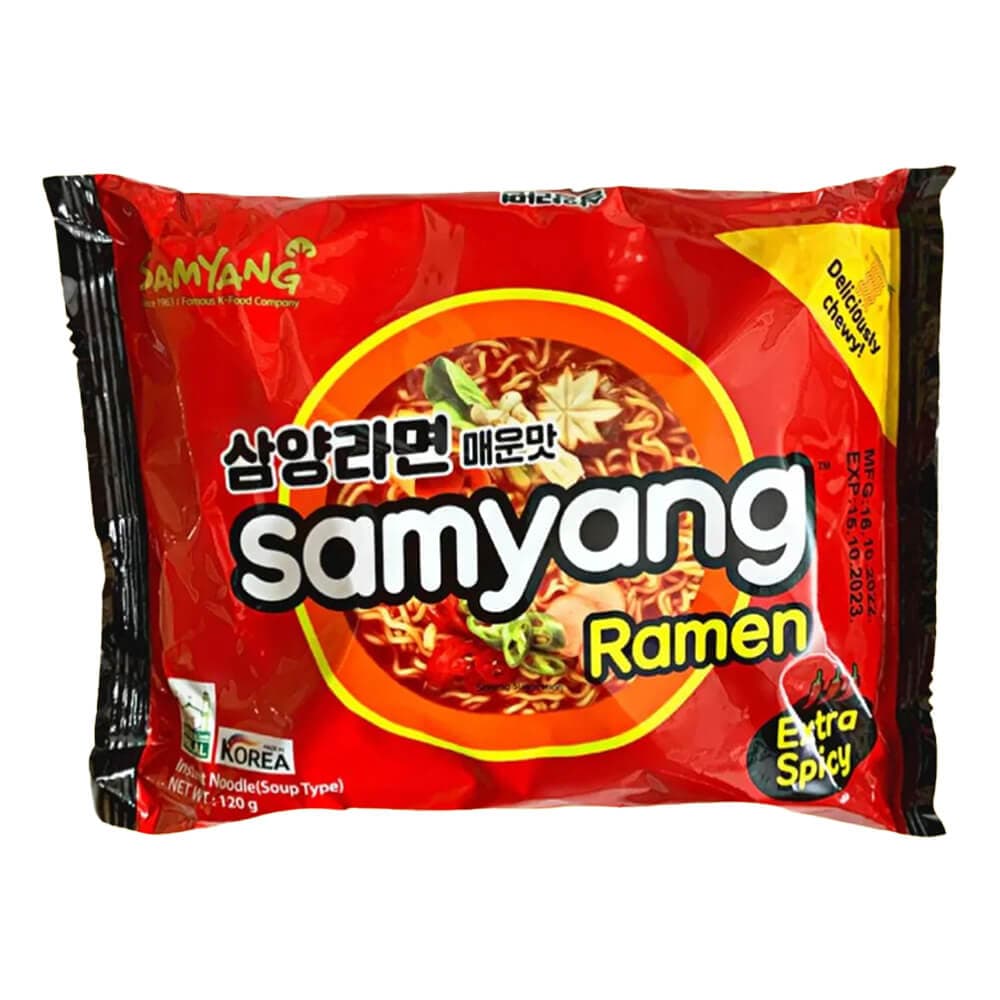 نودل بسته ای سامیانگ اصل کره جنوبی مدل Ramen Extra Spicy بسته 120 گرمی