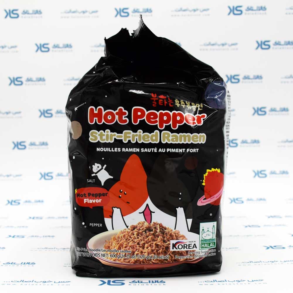 نودل بسته ای سامیانگ SAMYANG اصل کره جنوبی مدل Hot Pepper بسته 120 گرمی — تصویر ۸