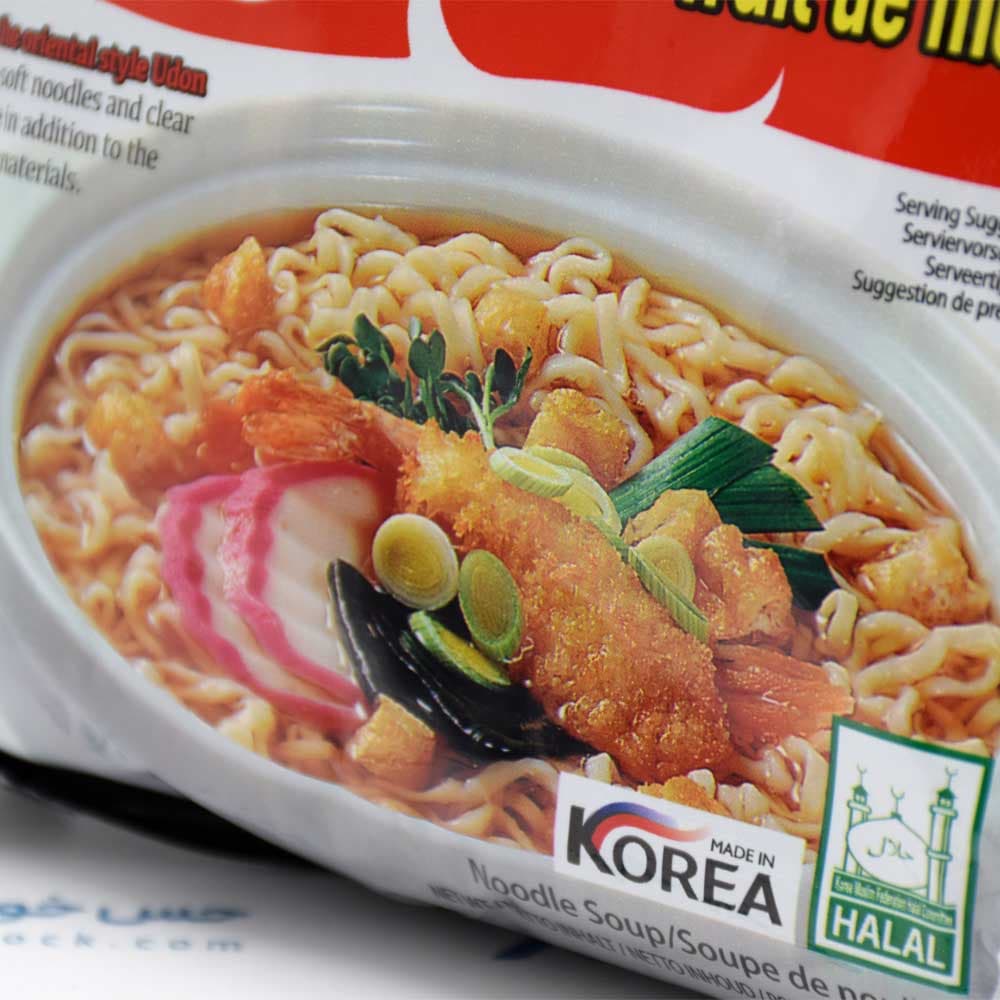 نودل بسته ای سامیانگ SAMYANG اصل کره جنوبی مدل U-Dong با طعم دریایی بسته 120 گرمی — تصویر ۴