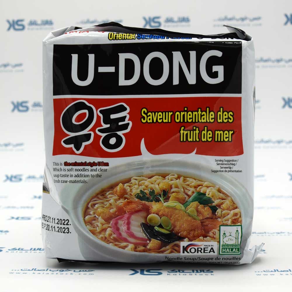 نودل بسته ای سامیانگ SAMYANG اصل کره جنوبی مدل U-Dong با طعم دریایی بسته 120 گرمی — تصویر ۷