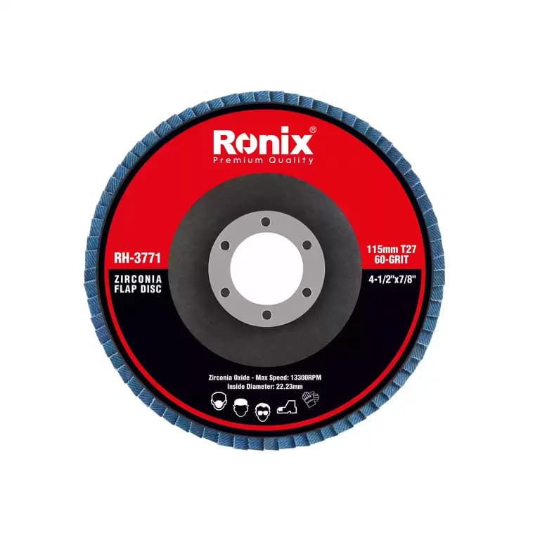 سنباده فلاپ زیرکونیم مینی 115 میلی متری 60 رونیکس مدل RH-3771