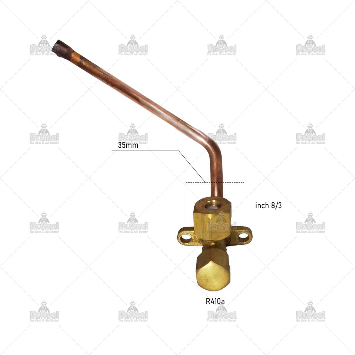 شیر سرویس گاز410 سایز 3/8 اینچ — تصویر ۲