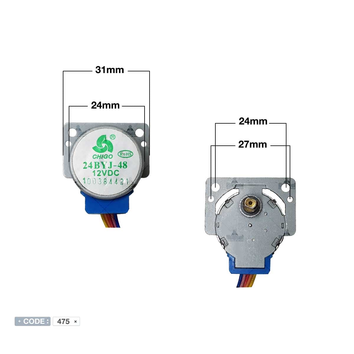 موتور بادگردان جنرال لبخندی 24BYJ-48 12DV