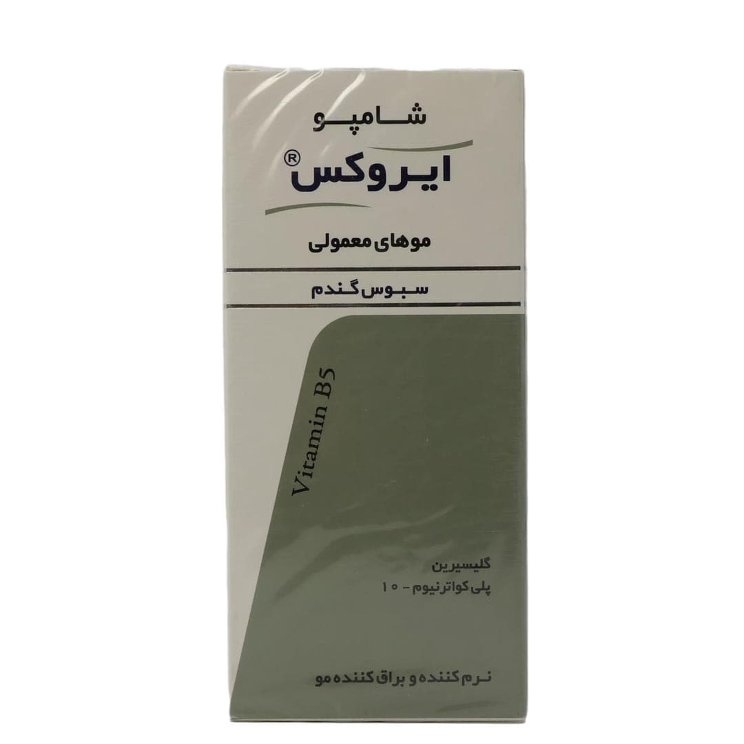 شامپو نرم کننده و براق کننده مو مناسب موهای معمولی حاوی سبوس گندم 200 گرم ایروکس