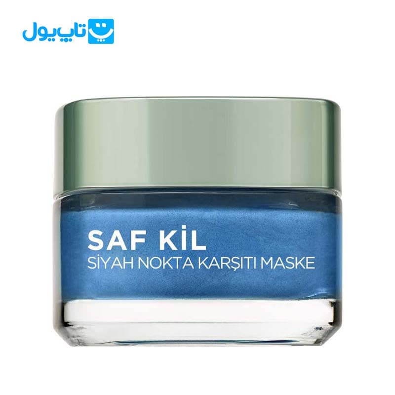 ماسک ضد جوش سر سیاه لورآل loreal مدل Saf Kil حاوی خاک رس و جلبک دریایی حجم 50 میلیلیتر