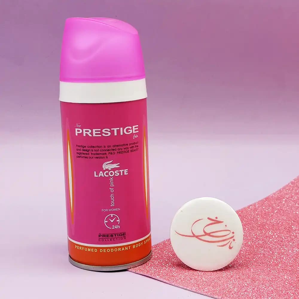 اسپری بدن پرستیژ رایحه لاگوست LACOSTE زنانه حجم 150 میلی لیتری