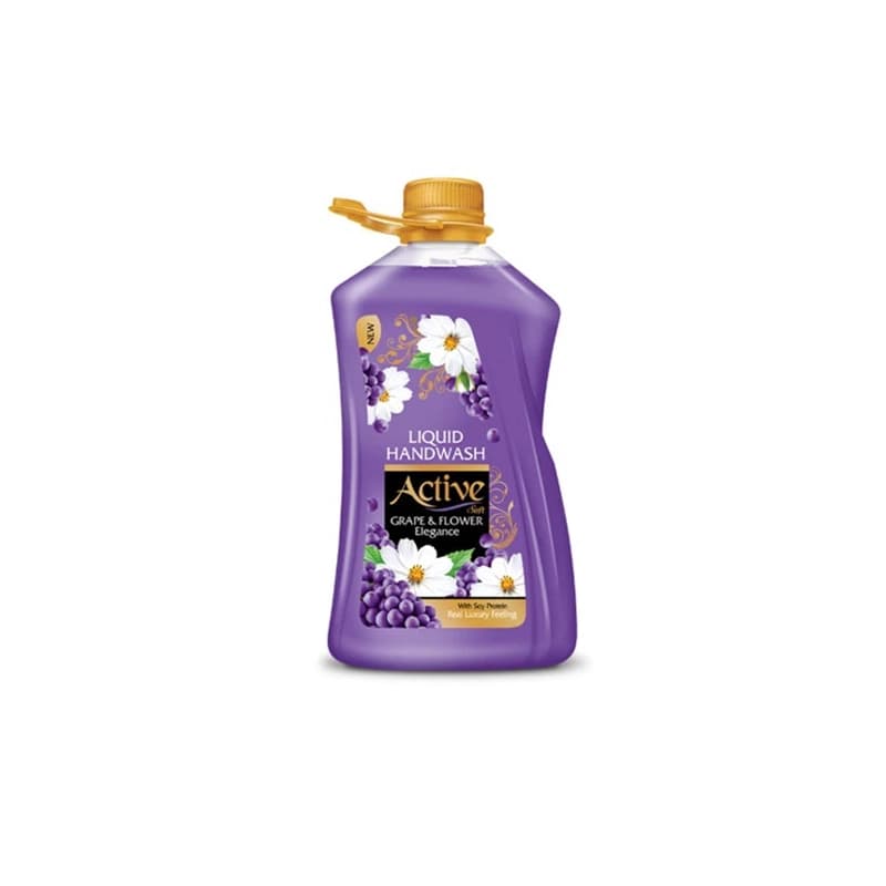 مایع دستشویی اکتیو مدل صدفی با رایحه گل و انگور وزن 2500 گرم — تصویر ۲