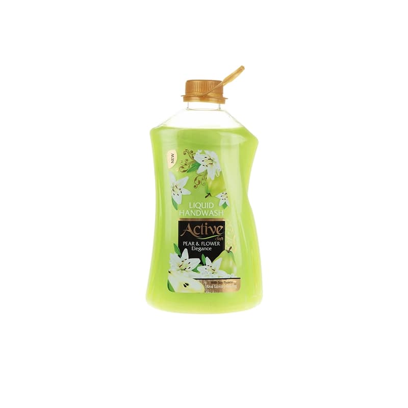 مایع دستشویی اکتیو مدل صدفی با رایحه گلابی و گل حجم 2500 میلی لیتر — تصویر ۲