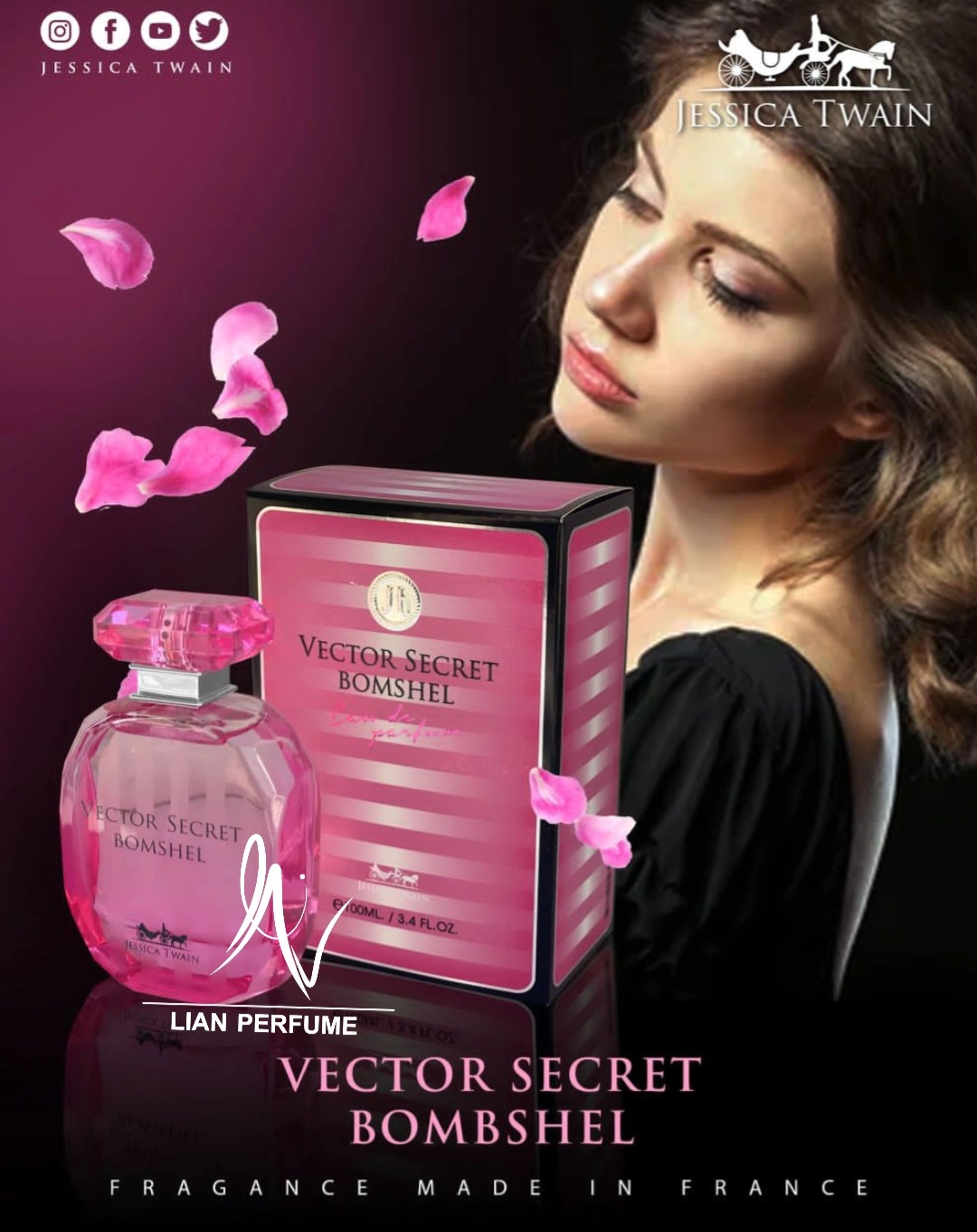 عطر ادکلن ویکتوریا سکرت بامشل صورتی 100 میل بامب شل جسیکا توین