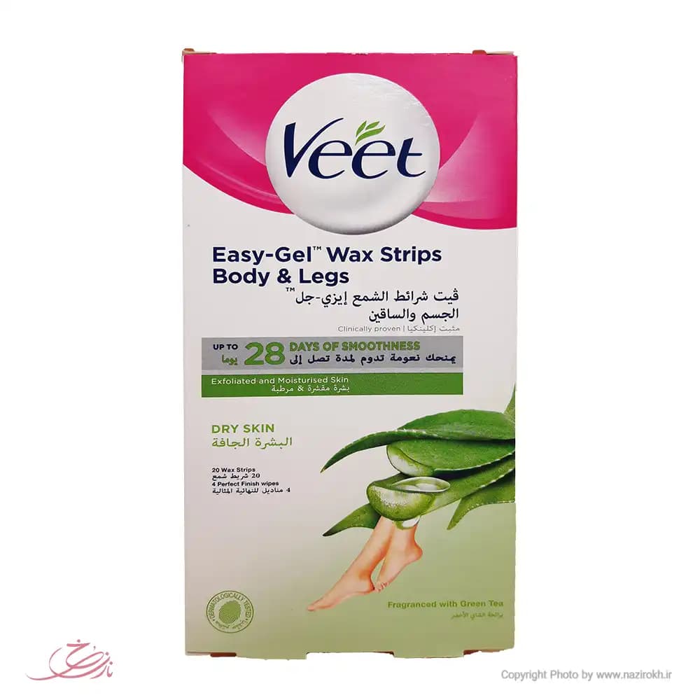 نوار موبر ویت veet مخصوص پوست خشک 10 عددی