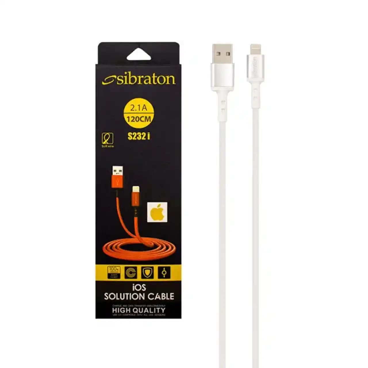 کابل شارژ آیفون Sibraton مدل S232 i – سفید (گارانتی متین)