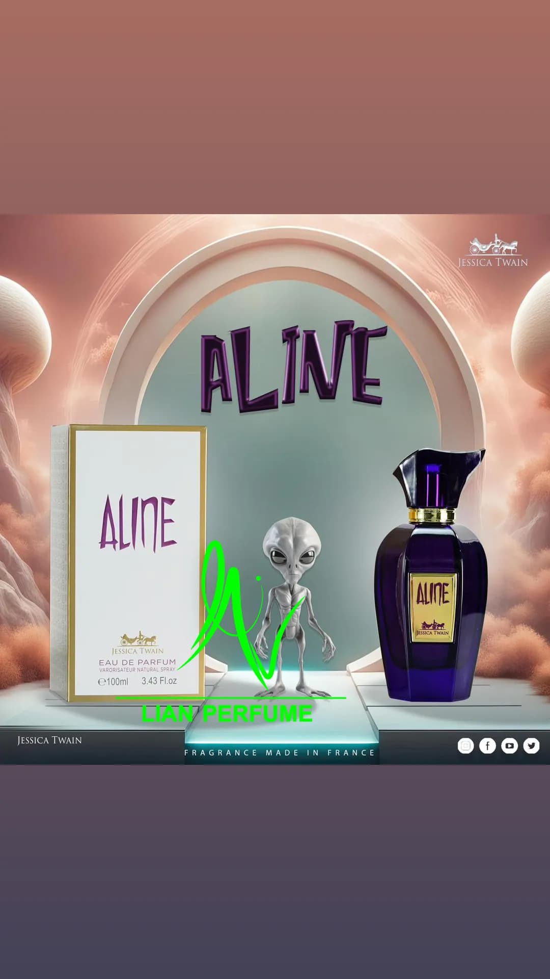 ادکلن الین موگلر زنانه آلین موگلر 100ml جسیکا تویین Mugler Alien — تصویر ۲