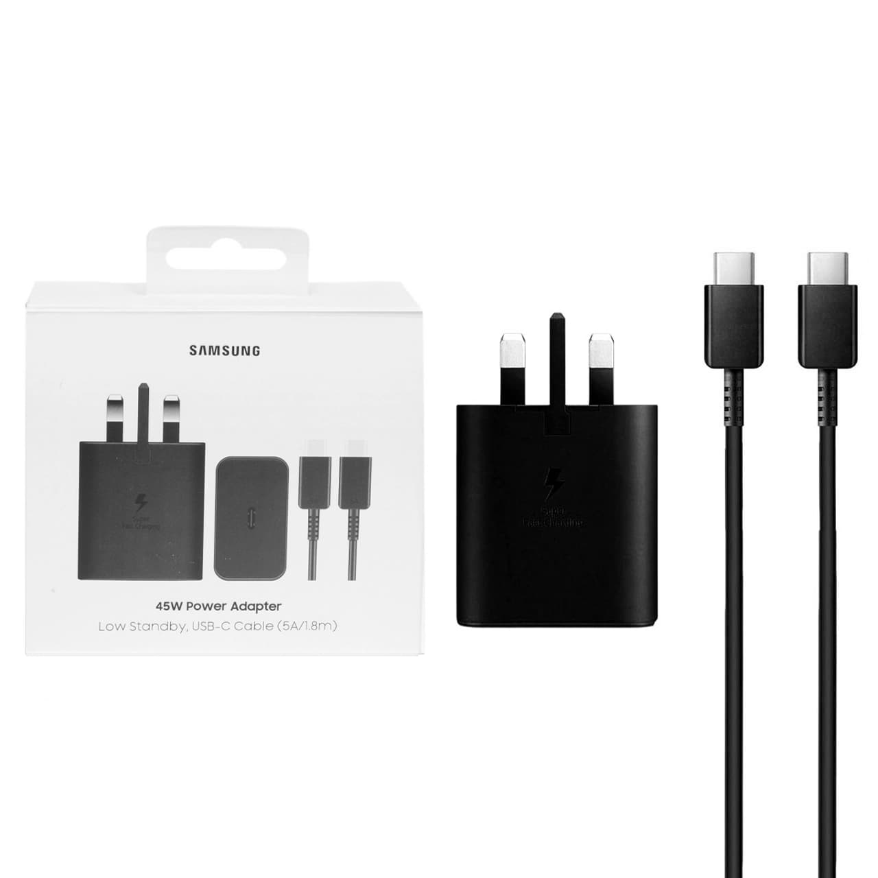شارژر دیواری PD و فست Samsung مدل EP-T4511 45W به همراه کابل شارژ Type-C To Type-C – مشکی – اصل ویتنام – kZN (گارانتی 12 ماهه Kezen) — تصویر ۵