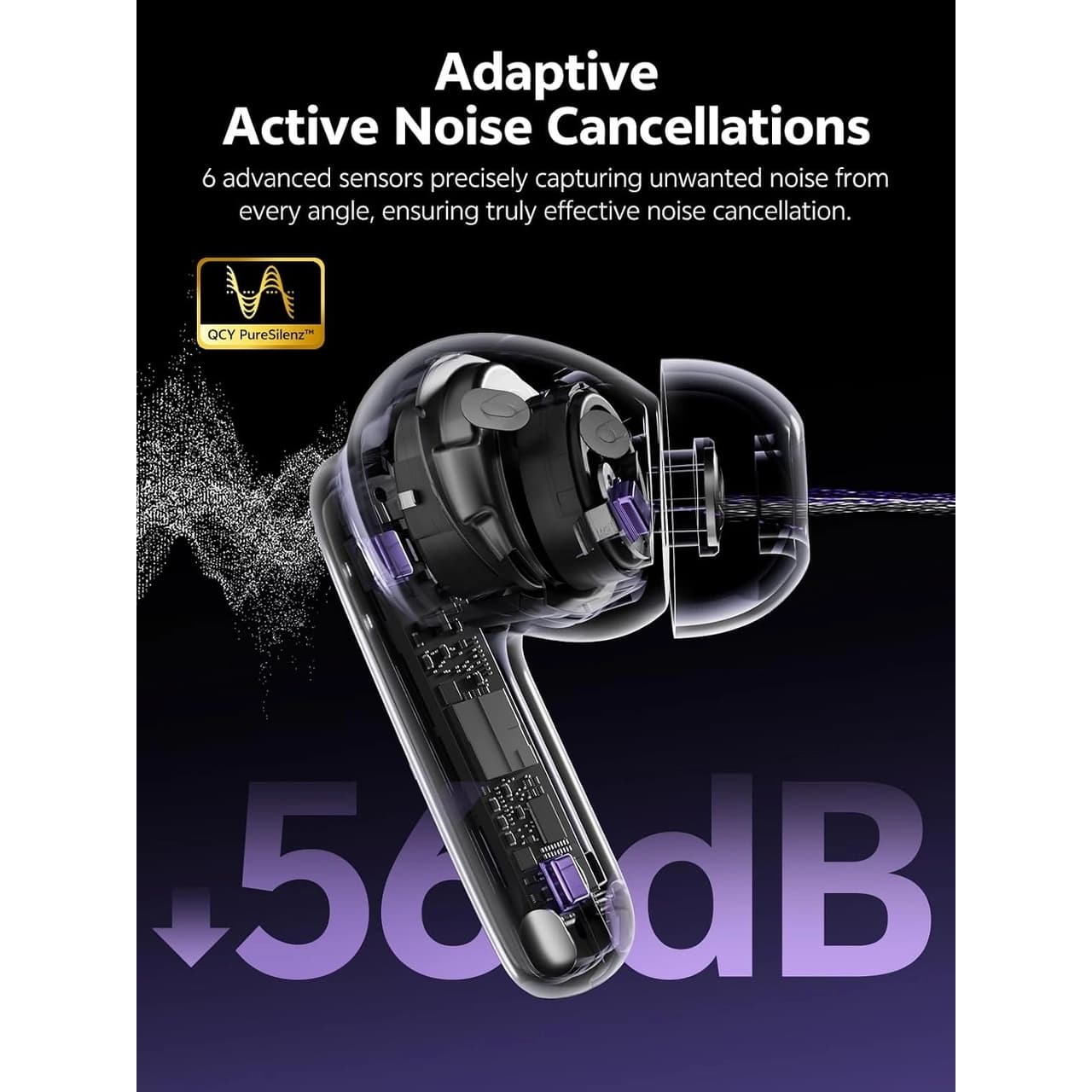 ایرفون بی سیم QCY مدل Melobuds N70 – مشکی (گارانتی شش ماهه شرکتی) — تصویر ۱۰