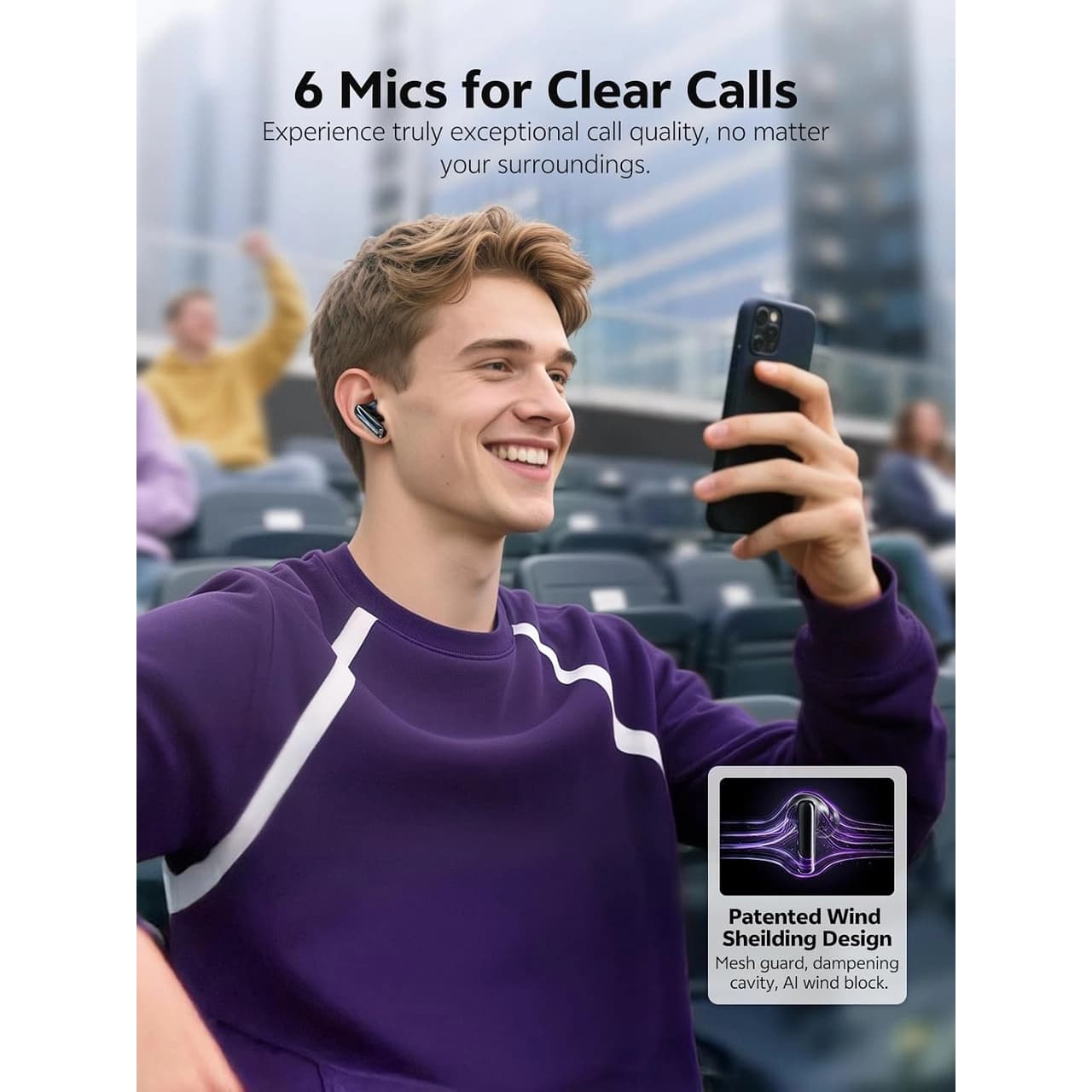 ایرفون بی سیم QCY مدل Melobuds N70 – مشکی (گارانتی شش ماهه شرکتی) — تصویر ۸