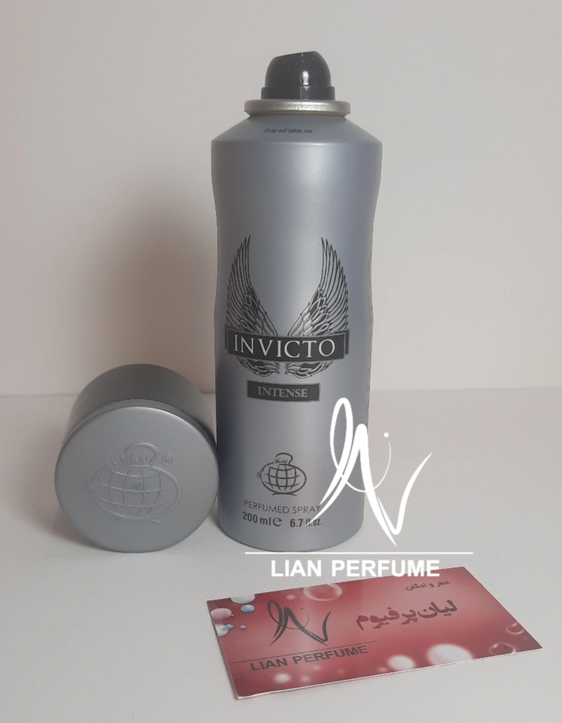 اسپری مردانه 200 میل اینویکتوس اینتنس مدل اینویکتو فراگرنس ورد Invicto intense fragrance world
