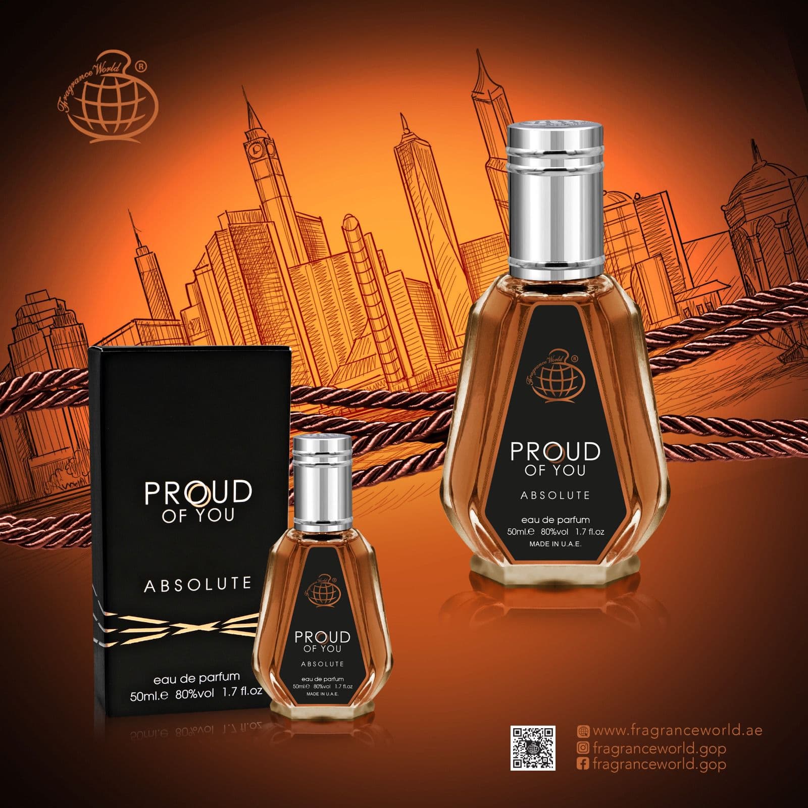 عطر ادکلن 50 میل فراگرنس ورد پرود آف یو ابسولوت رایحه جورجیو آرمانی استرانگر ویت یو ابسلوتلی proud of you fragrance world