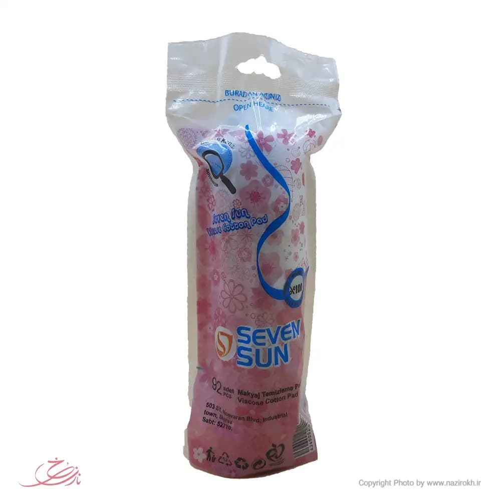 پد آرایش پاک کن سون سان seven sun بسته 92 عددی — تصویر ۲