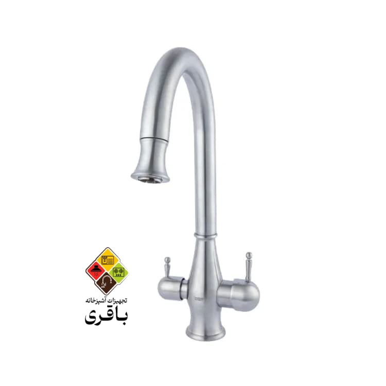 شیر ظرفشویی تصفیه دار راسان مدل رزا کروم مات