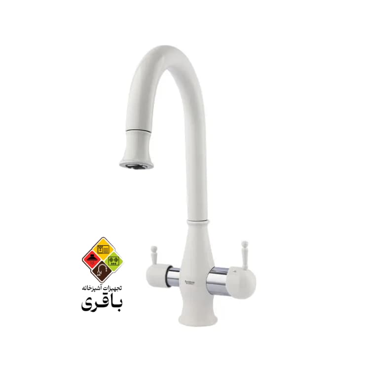 شیر ظرفشویی تصفیه دار راسان مدل رزا شیری کروم