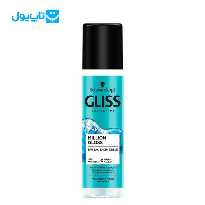 اسپری مو دو‌ فاز گلیس Gliss مدل Million Gloss درخشان کننده موهای کدر و مات حجم 200 میلی‌لیتر