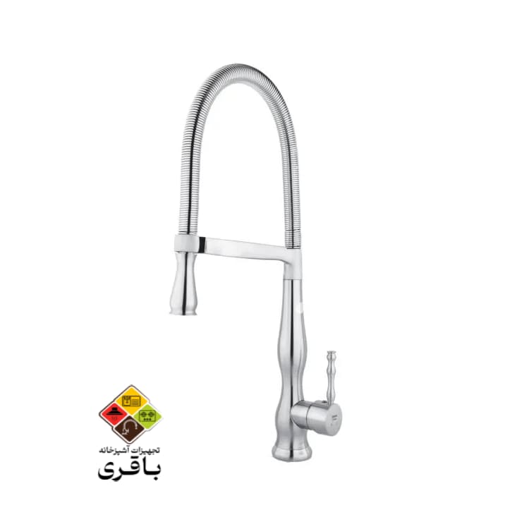 شیر آشپزخانه علم فنری راسان روشا کروم مات — تصویر ۲