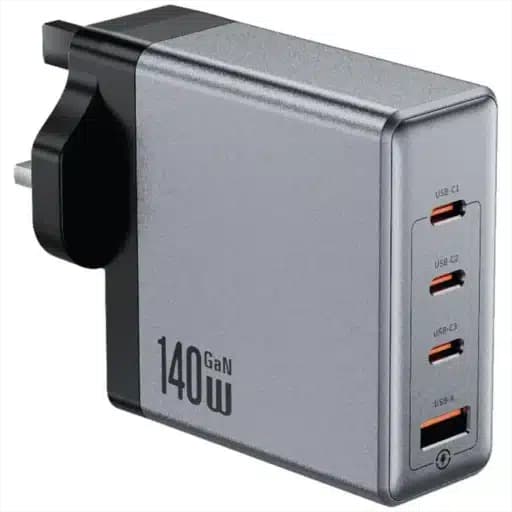 آداپتور شارژر 140 وات گرین لاین Green Lion GaN Premium UK Plug Wall Charger 140W