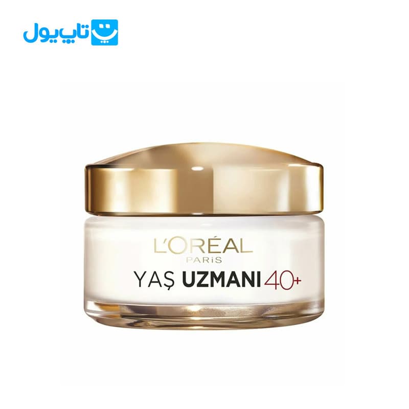کرم روز ضد چروک لورآل loreal سری Yas Uzmani مدل +40 سفت کننده حجم 50 میلی‌لیتر