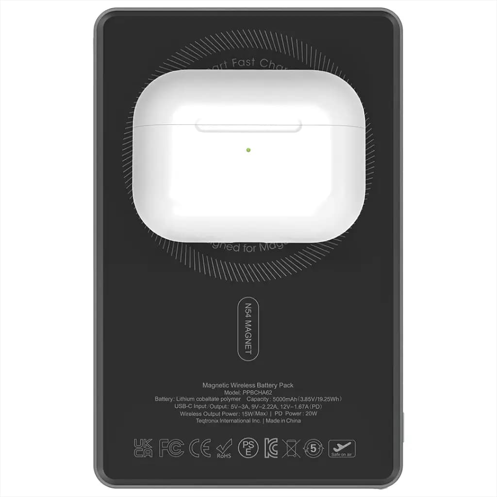 پاوربانک مغناطیسی 5000 میلی آمپری پاورولوژی Powerology MagVolt 5000mAh Magnetic Power Bank — تصویر ۶