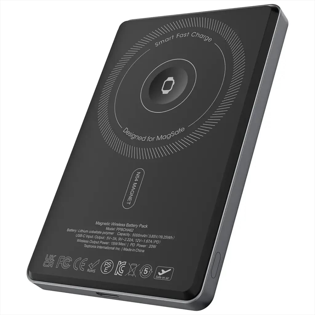 پاوربانک مغناطیسی 5000 میلی آمپری پاورولوژی Powerology MagVolt 5000mAh Magnetic Power Bank — تصویر ۳