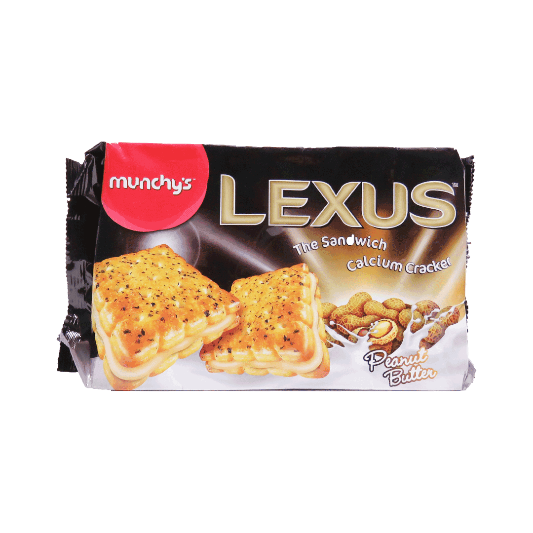 بیسکویت بادام‌زمینی لکسوس ۱۲ عددی | Lexus Peanut Butter Biscuits 12 Packs – Munchy’s