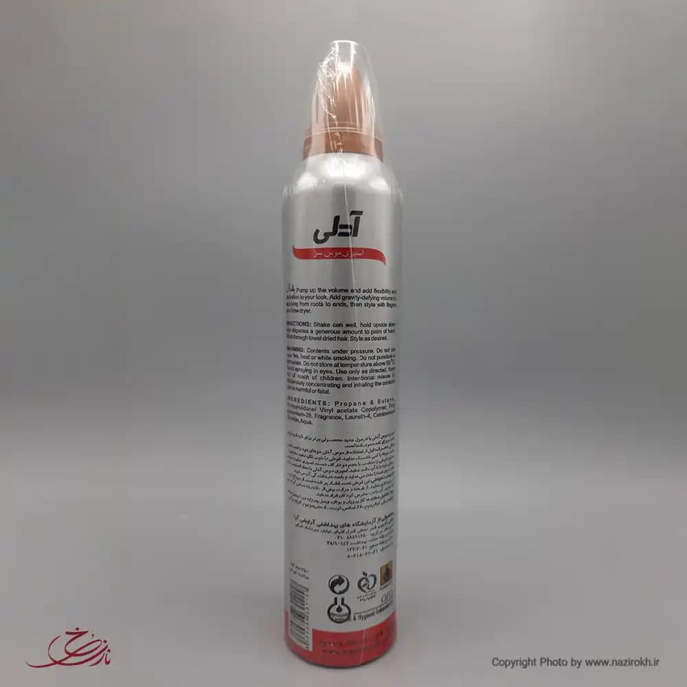 موس حالت دهنده مو آدلی مدل maximum hold حجم 350 میلی لیتر — تصویر ۳
