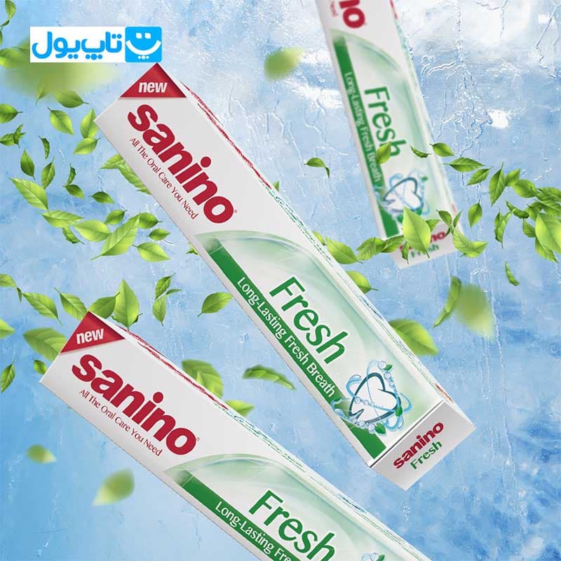 خمیر دندان سانینو sanino مدل Fresh حجم 100 میلی لیتر — تصویر ۱۲