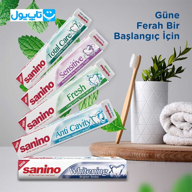 خمیر دندان سانینو sanino مدل Total Care مراقبت کامل حجم 100 میلی‌ لیتر — تصویر ۵