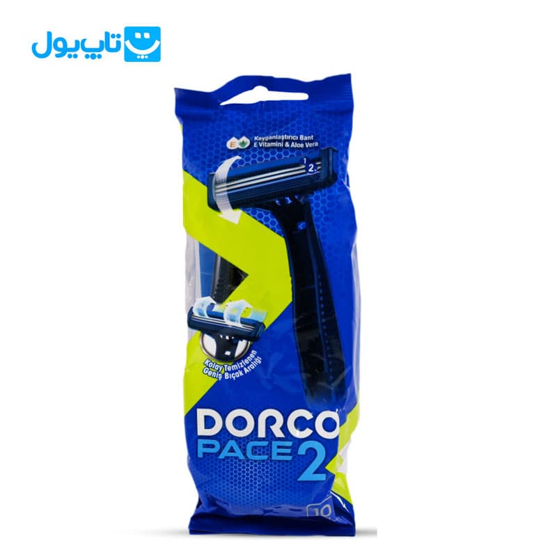 خودتراش دورکو DORCO مدل PACE 2 بسته 10 عددی