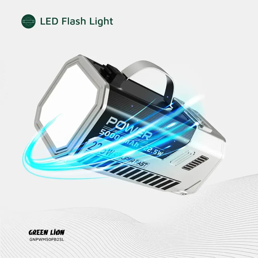 پاوربانک 50 هزار میلی آمپری 22.5 وات گرین لاین Green Lion 50000mAh Power Bank 22.5W — تصویر ۷