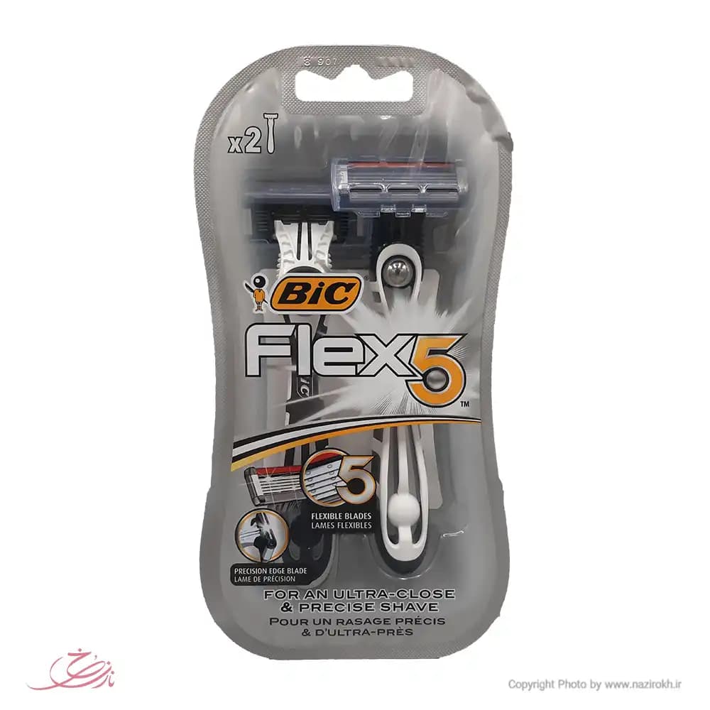 خود تراش بیک مدل Flex 5 بسته 2 عددی
