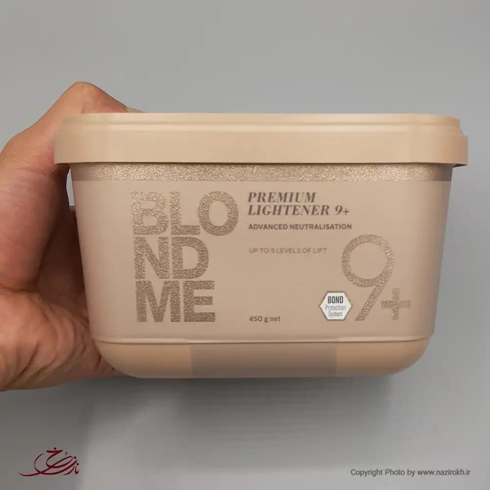 پودر دکلره بلوندمی آبی وزن 450 گرم +9 پایه BlondMe — تصویر ۳