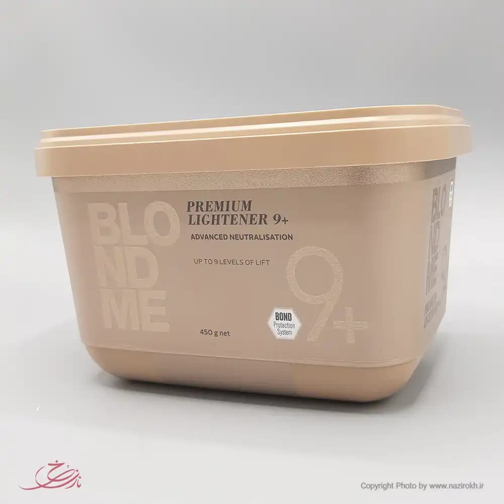 پودر دکلره بلوندمی آبی وزن 450 گرم +9 پایه BlondMe — تصویر ۴